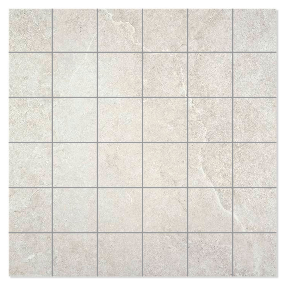 Mosaikkflis Pulse Lys Grå Matt 30x30 (5x5) cm